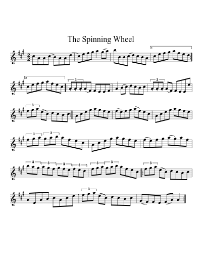 The Spinning Wheel (Version 2) sheet music preview