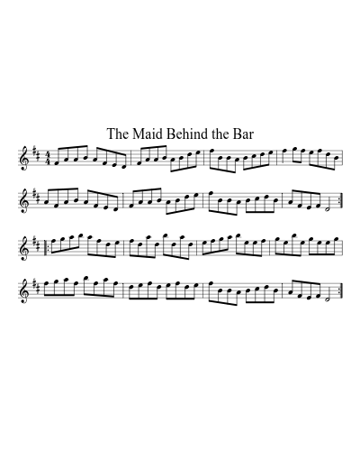 The maid behind the bar (Version 2) sheet music preview