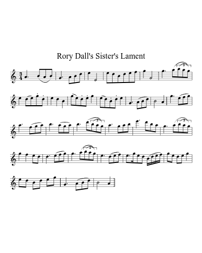 Rory Dall's Sister's Lament