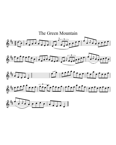 The Green Mountain (Version 4) sheet music preview