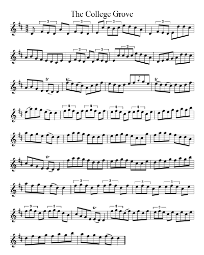 The College Grove sheet music preview