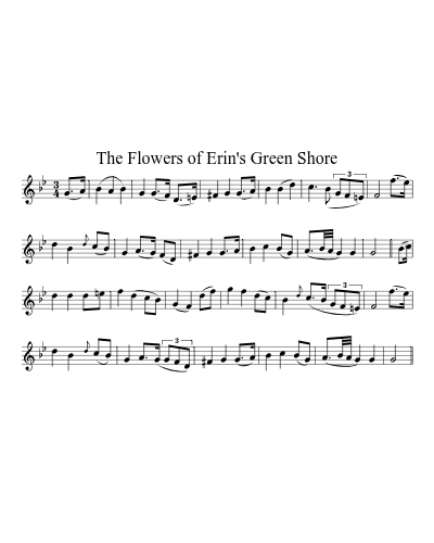 The Flowers of Erin's Green Shore sheet music preview