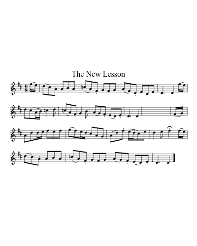The New Lesson sheet music preview