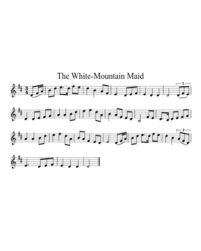 The White-Mountain Maid sheet music preview