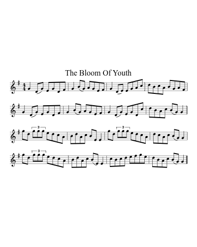 The Bloom of Youth (Version 2) sheet music preview