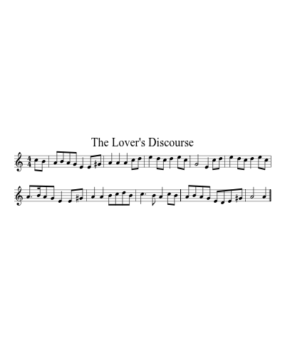 The Lover's Discourse sheet music preview
