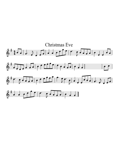 Christmas Eve (Version 3) sheet music preview