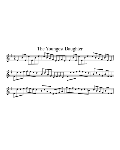 The youngest daughter (Version 3) sheet music preview