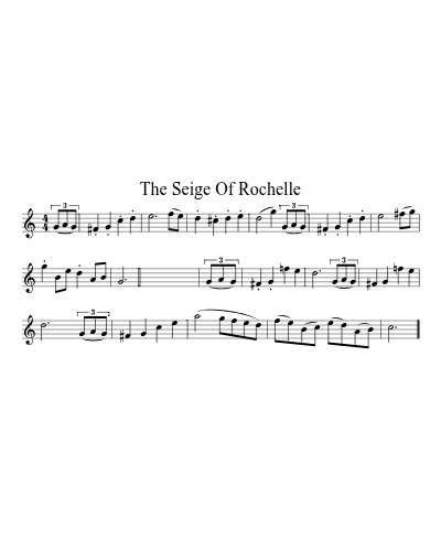 The Seige Of Rochelle sheet music preview