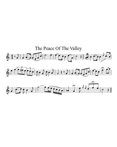 The Peace Of The Valley sheet music preview