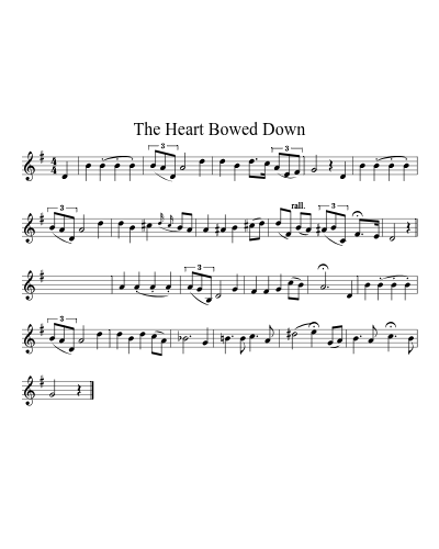 The Heart Bowed Down sheet music preview