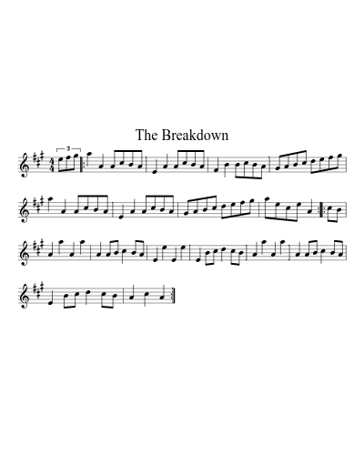 The Breakdown sheet music preview
