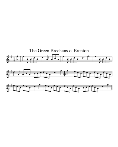 The Green Brechans o' Branton sheet music preview