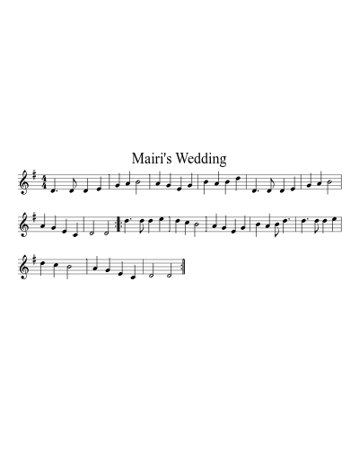 Mairi's Wedding (Version 6) sheet music preview