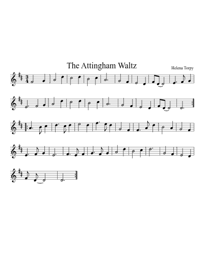 The Attingham Waltz sheet music preview