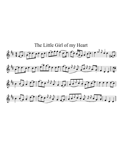 The Little Girl of my Heart sheet music preview