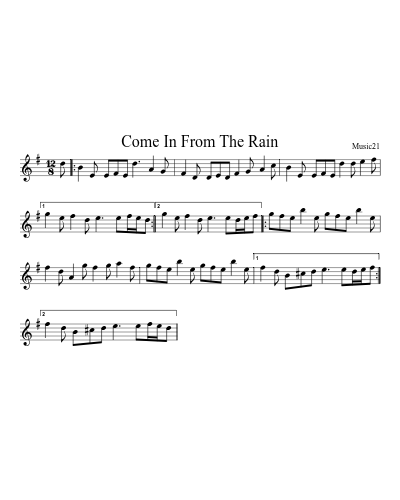 Come In From The Rain