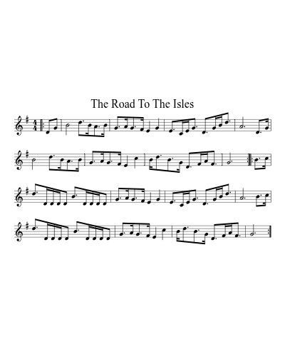 The road to the isles (Version 2) sheet music preview