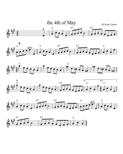 the 4th of May sheet music preview