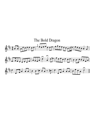 The Bold Dragon sheet music preview