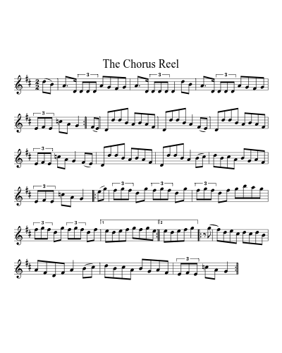 The Chorus Reel (Version 2) sheet music preview