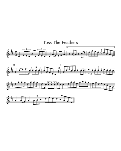 Toss the Feathers (Version 8) sheet music preview