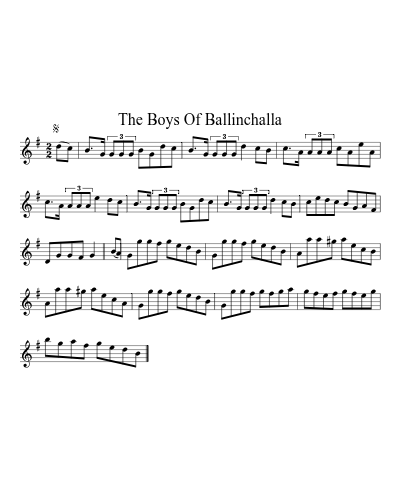 The Boys of Ballinchalla (Version 2) sheet music preview