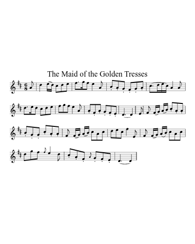 The Maid of the Golden Tresses sheet music preview