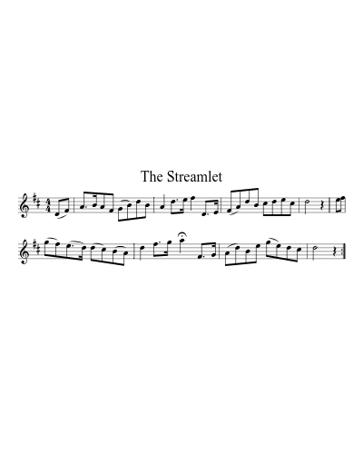 The Streamlet sheet music preview