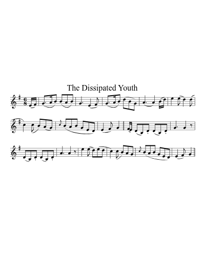 The Dissipated Youth sheet music preview