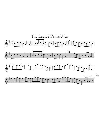 The Ladie's Pantalettes sheet music preview