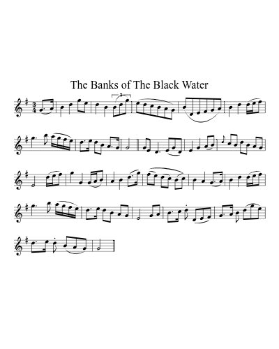 The Banks of The Black Water sheet music preview