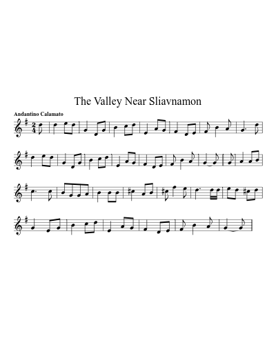 The Valley Near Sliavnamon sheet music preview