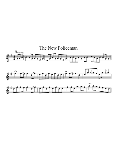 The New Policeman sheet music preview