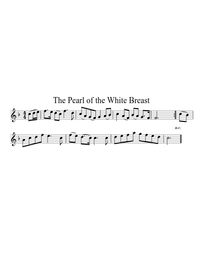 The Pearl of the White Breast sheet music preview