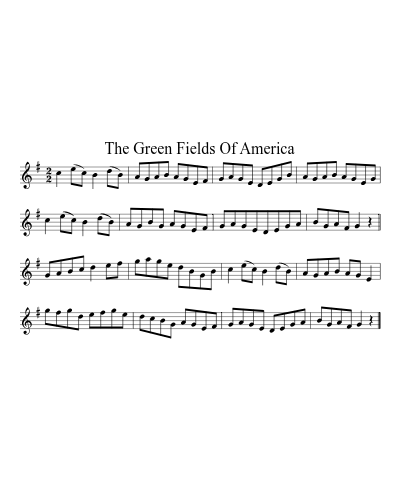 The Green Fields Of America (Version 3) sheet music preview