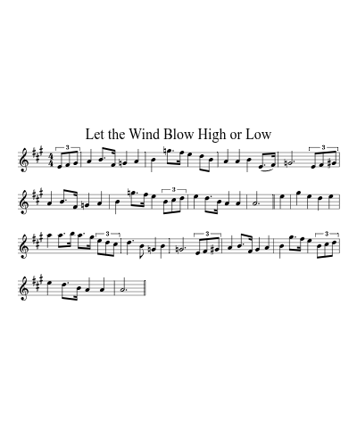 Let the Wind Blow High or Low