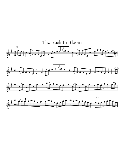 The Bush in Bloom (Version 2) sheet music preview