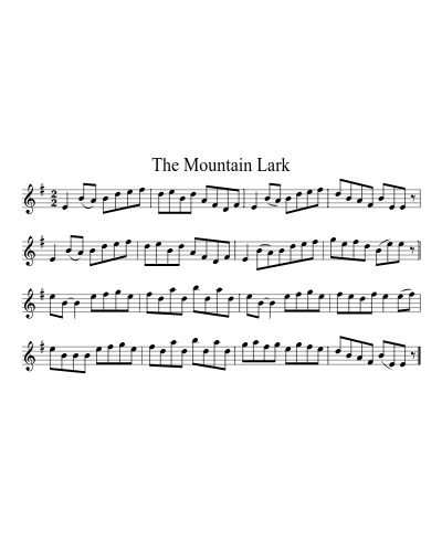 The mountain lark (Version 3) sheet music preview