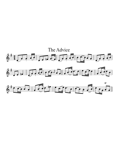 The Advice sheet music preview