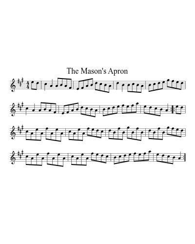 The Mason's Apron (Version 6) sheet music preview