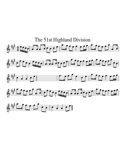 The 51st Highland Division (Version 2) sheet music preview