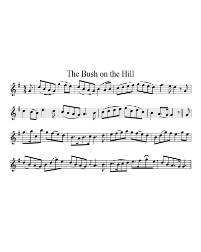 The bush on the hill (Version 2) sheet music preview