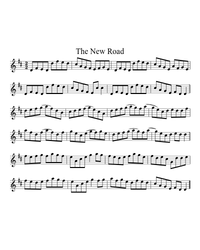 The New Road (Version 2) sheet music preview