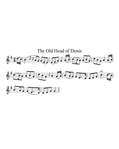 The Old Head of Denis sheet music preview