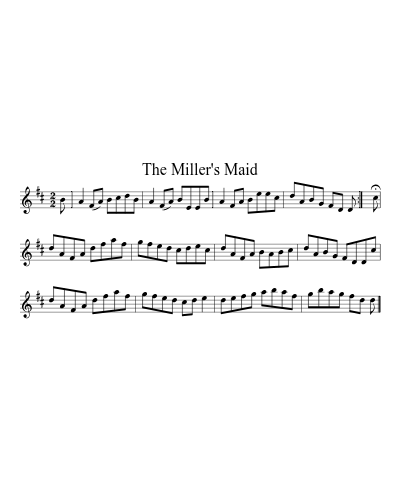 The Miller's Maid (Version 3) sheet music preview