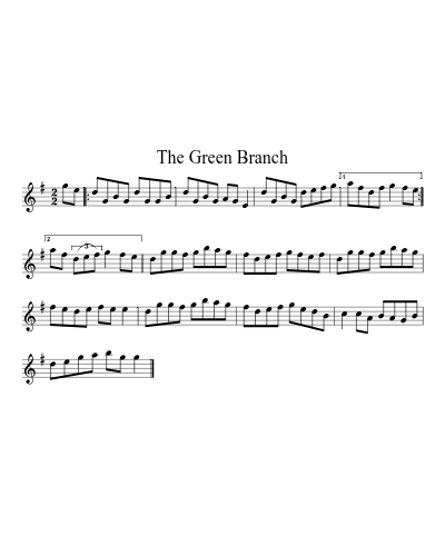 The Green Branch (Version 2) sheet music preview