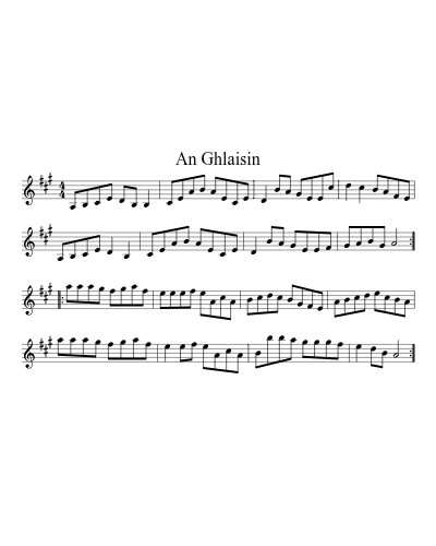 An Ghlaisin sheet music preview