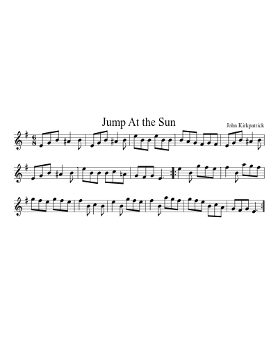 Jump at the Sun (Version 3) sheet music preview