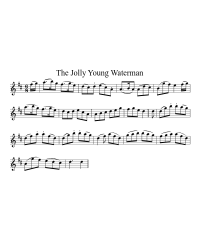 The Jolly Young Waterman sheet music preview